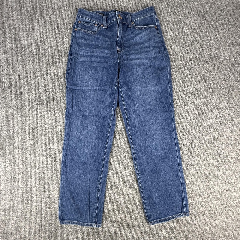 Talbots Modern Ankle Jeans Womens 4 Medium Wash Blue High Rise Straight Denim